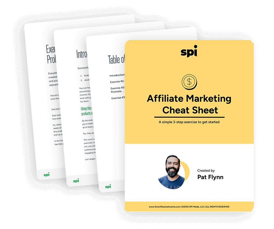 Affiliate Marketing Cheat Sheet PDF preview of cover and pages