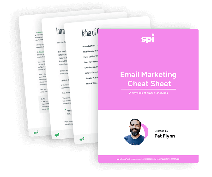 Email Marketing Cheat Sheet PDF cover and pages preview