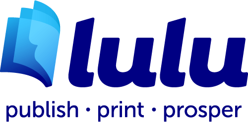 Lulu logo with a blue book. Text reads: Lulu publish print prosper