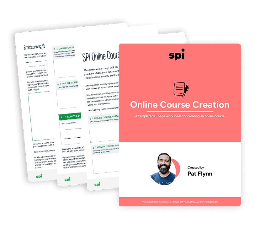 Online Course Creation Template PDF cover and pages preview