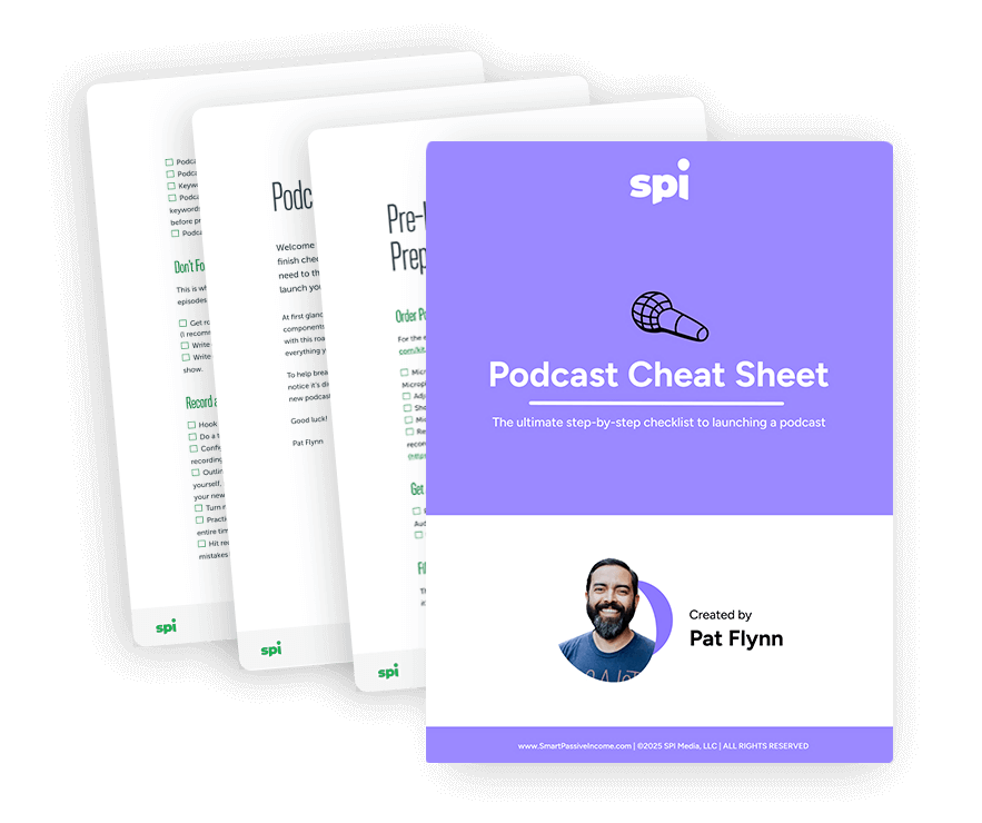 Podcast Cheat Sheet PDF cover and pages preview